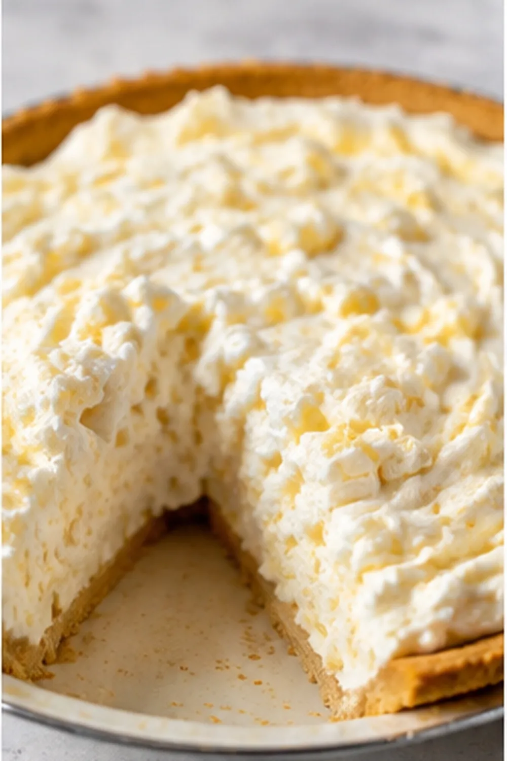 3-Ingredient Pineapple Fluff Pie