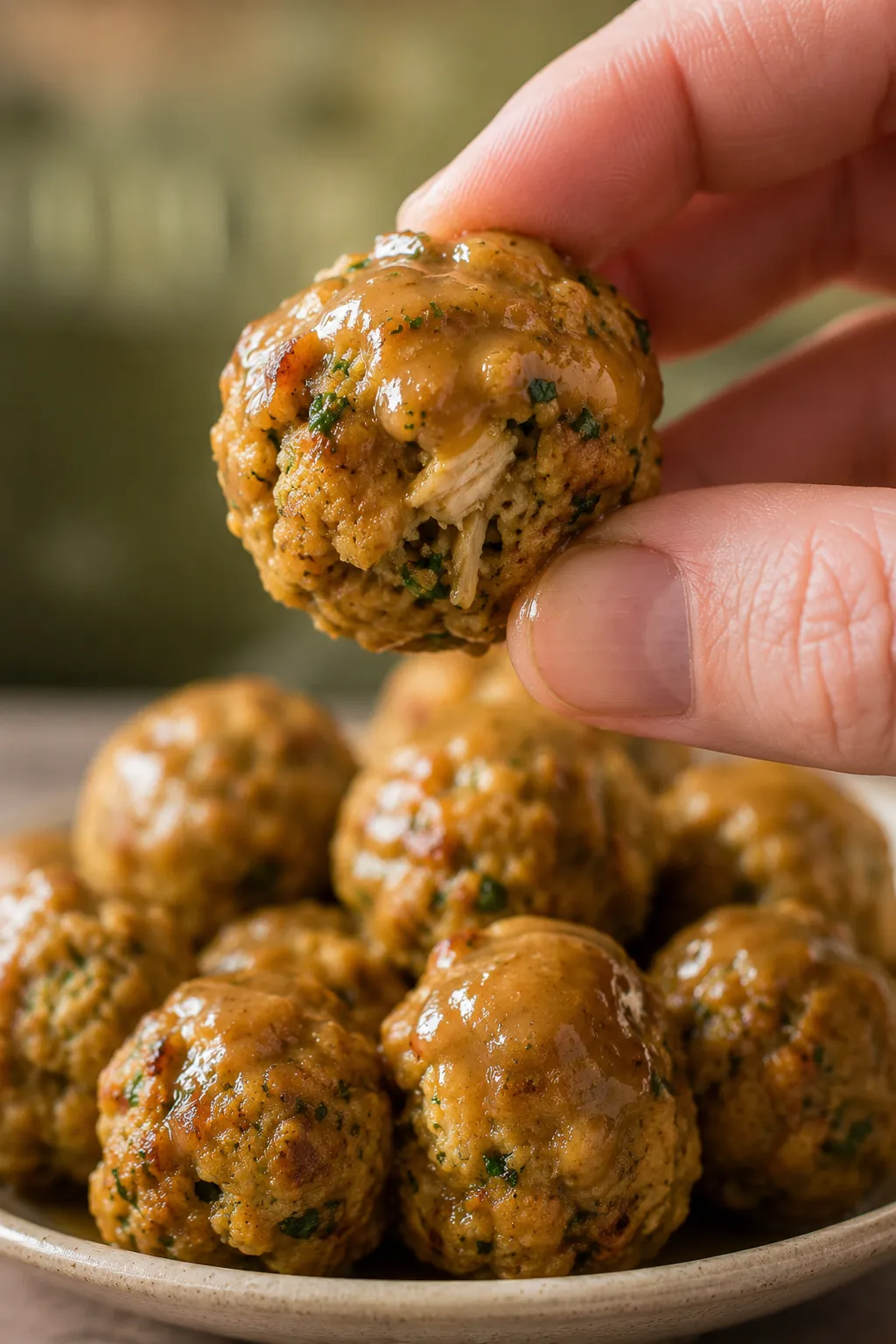 Leftover Turkey Stuffing Balls