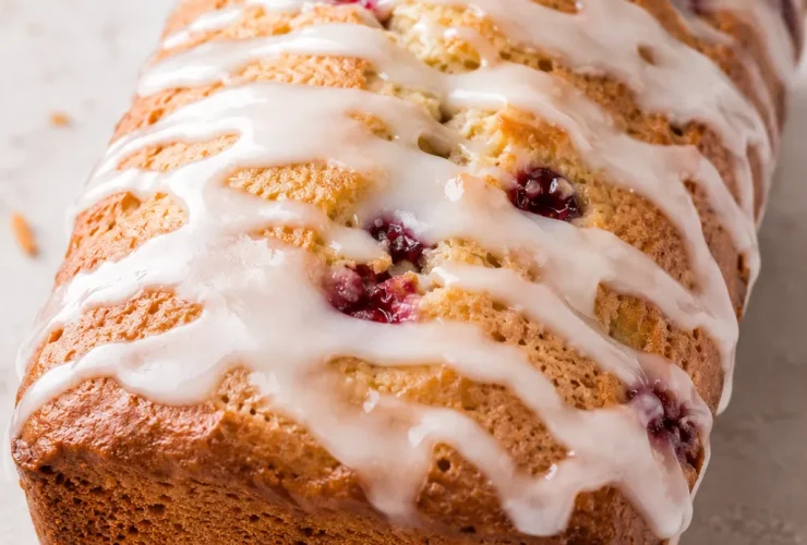 Cranberry Orange Bread with Simple Glaze