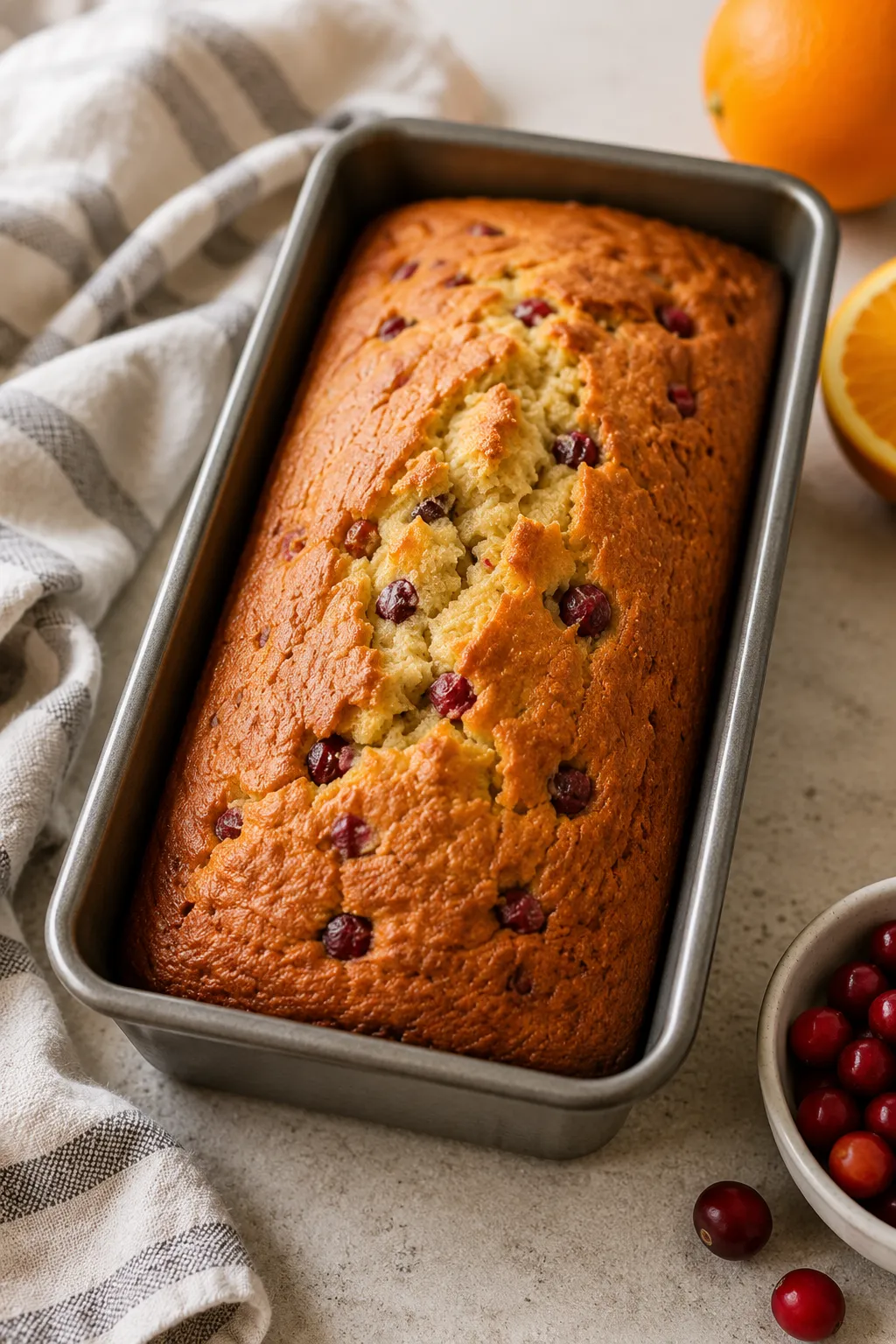 Cranberry Orange Bread with Simple Glaze