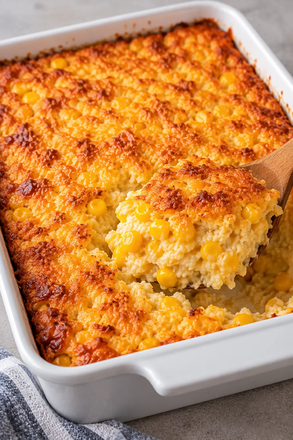 Ingredients arranged for creamy corn casserole
