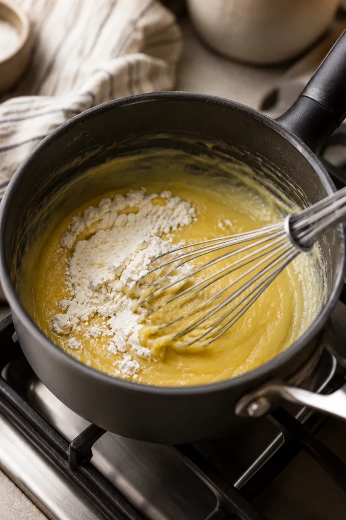 mixing sauce
