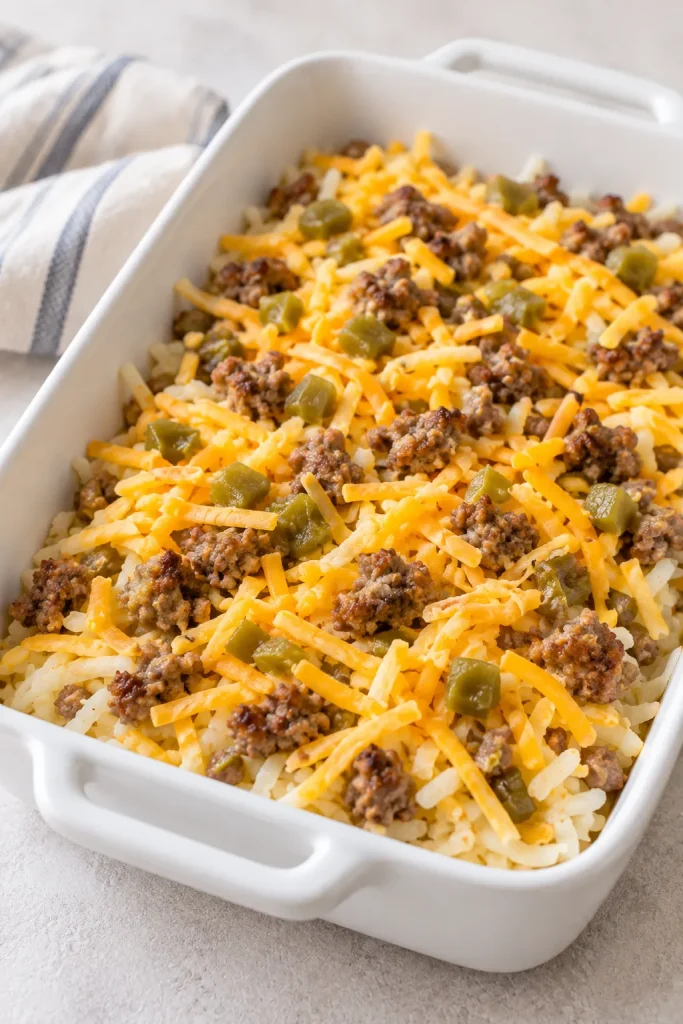 Egg mixture for sausage hash brown breakfast casserole