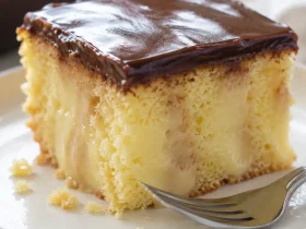 Boston Cream Poke Cake
