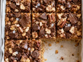Caramel Chocolate Crunch Bars