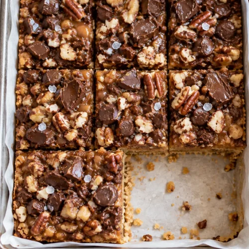 Caramel Chocolate Crunch Bars