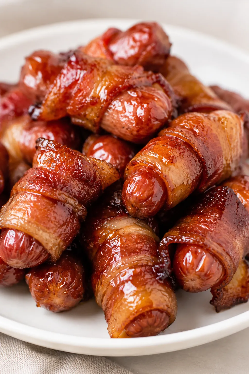 BACON WRAPPED SMOKIES WITH BROWN SUGAR AND BUTTER