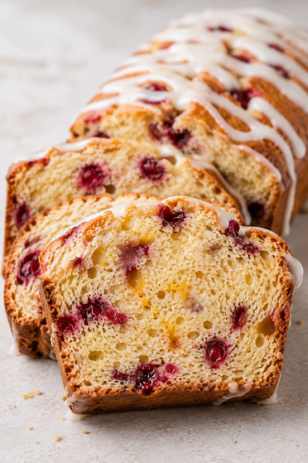 Cranberry Orange Bread with Simple Glaze