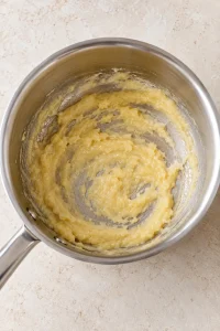 Butter and flour cooked together in a small saucepan for the casserole sauce