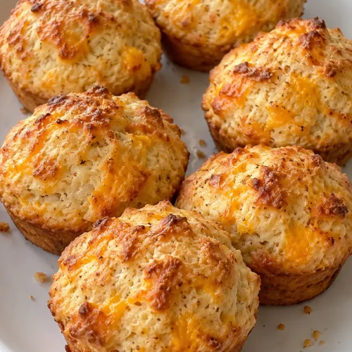 Whole crab stuffed Cheddar Bay biscuits brushed with lemon butter on a white plate